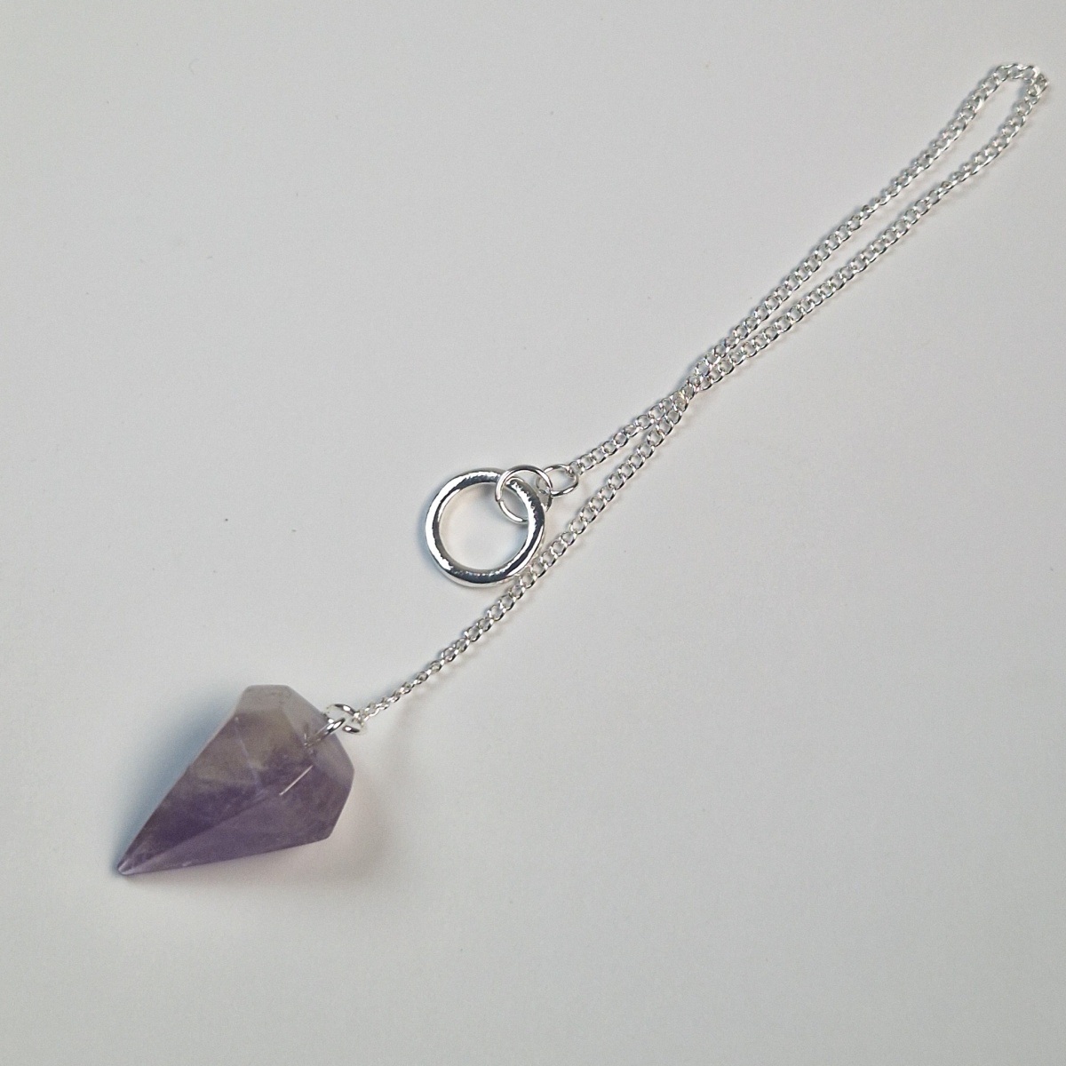 Pendolo Esoterico In Ametista - Con Catena Di Cristalli, Viola - Foto 12