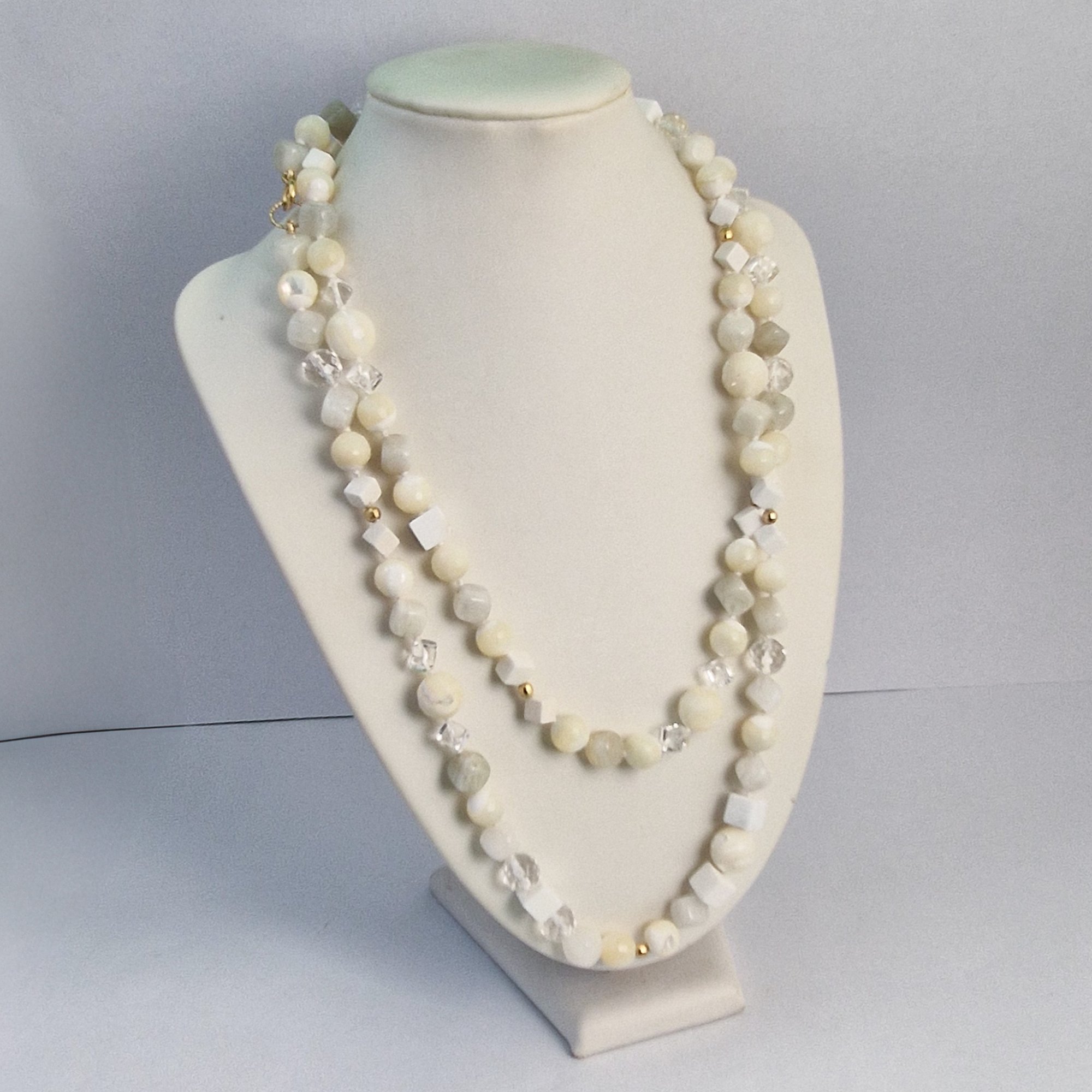 Marble Stories Collana Lunga In Marmo Naturale Per Donna – Ciondolo Fatto A Mano, Catena In Acciaio, Confezione Regalo