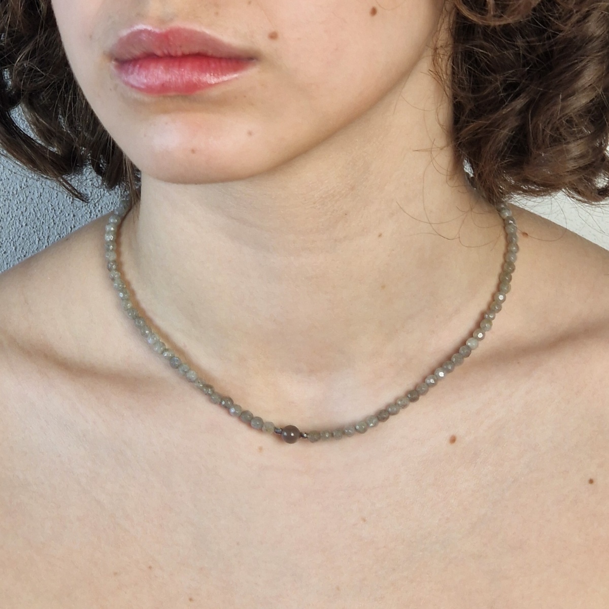 ONEFINITY Collana Con Nodo Celtico E Labradorite - Argento Sterling 925 - Ciondolo Irlandese Con Scatola Regalo