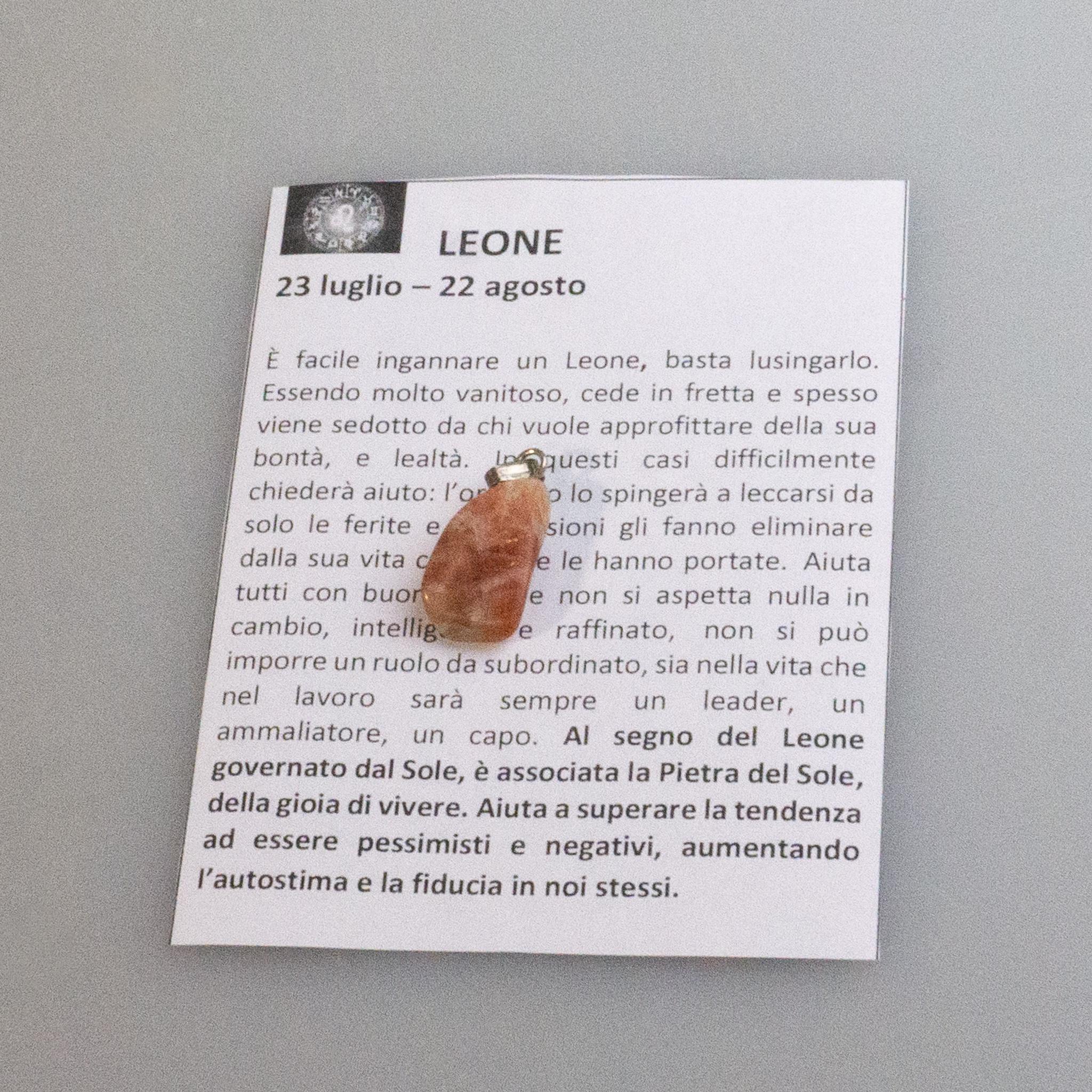 Philip Jones Ciondolo Zodiacale Leone Con Cristalli Zircondia: Elegante, Ipoallergenico E Perfetto Da Regalare