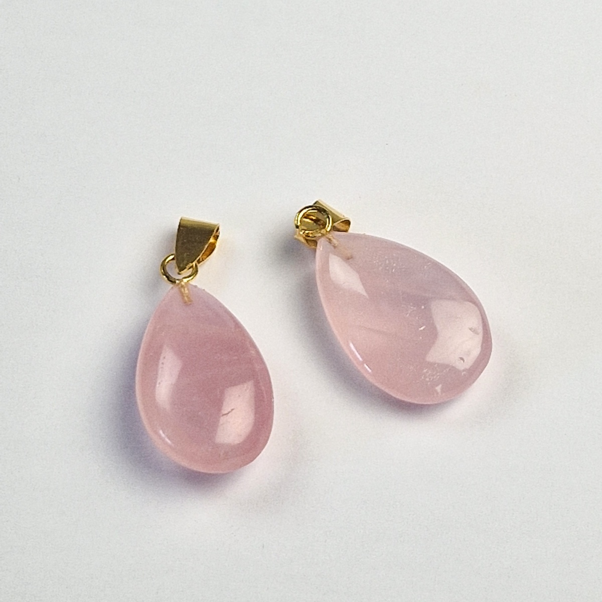 Anello Charm Goccia Acqua Rosa Con Topazio Rosa – Regolabile – Donna – Placcato Platino