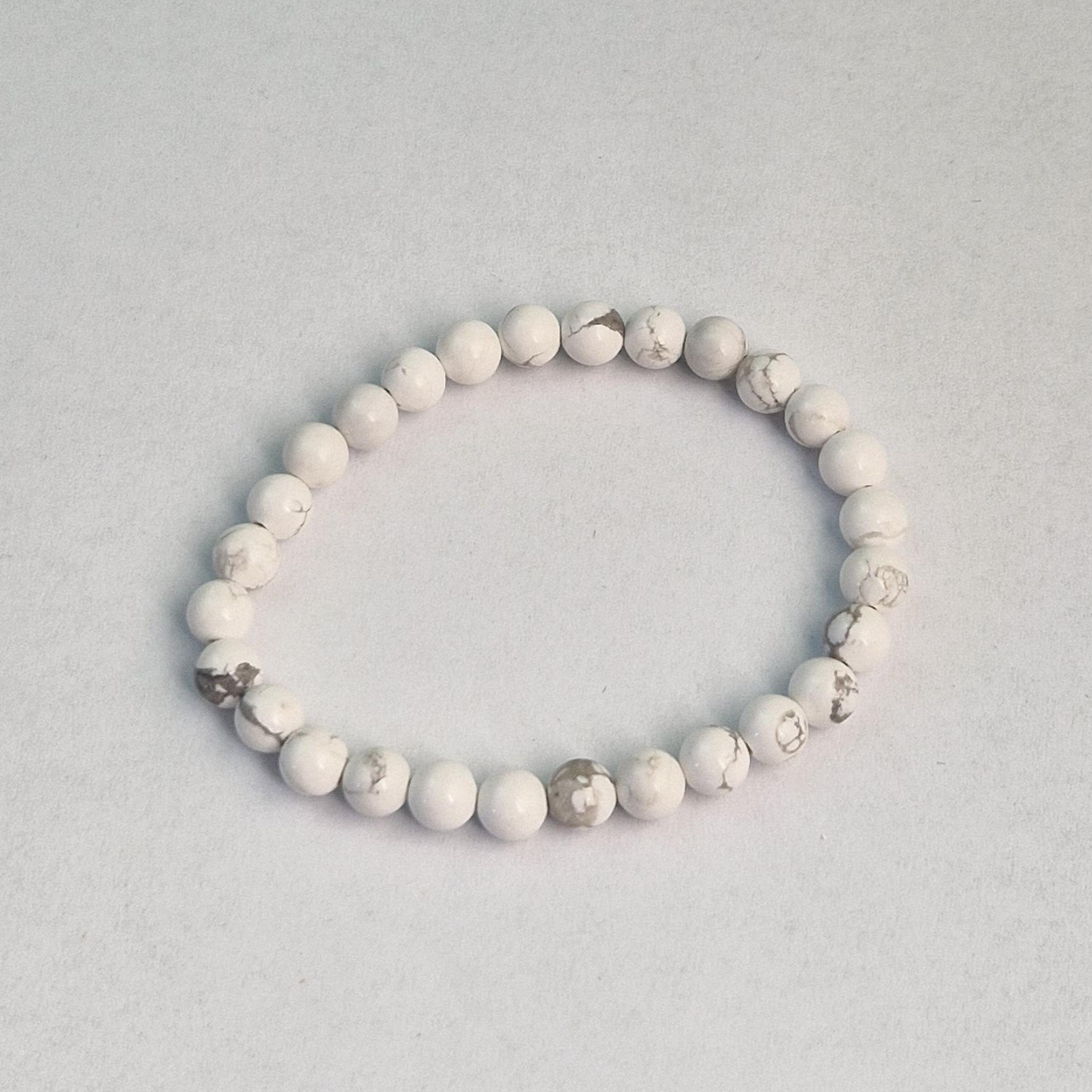 Bracciale Elastico Con Perline In Turchese E Pietra Opaca - Gioiello Unisex Alla Moda, Regalo Ideale Per Compleanno, 2 Pezzi, Perline Da 6mm