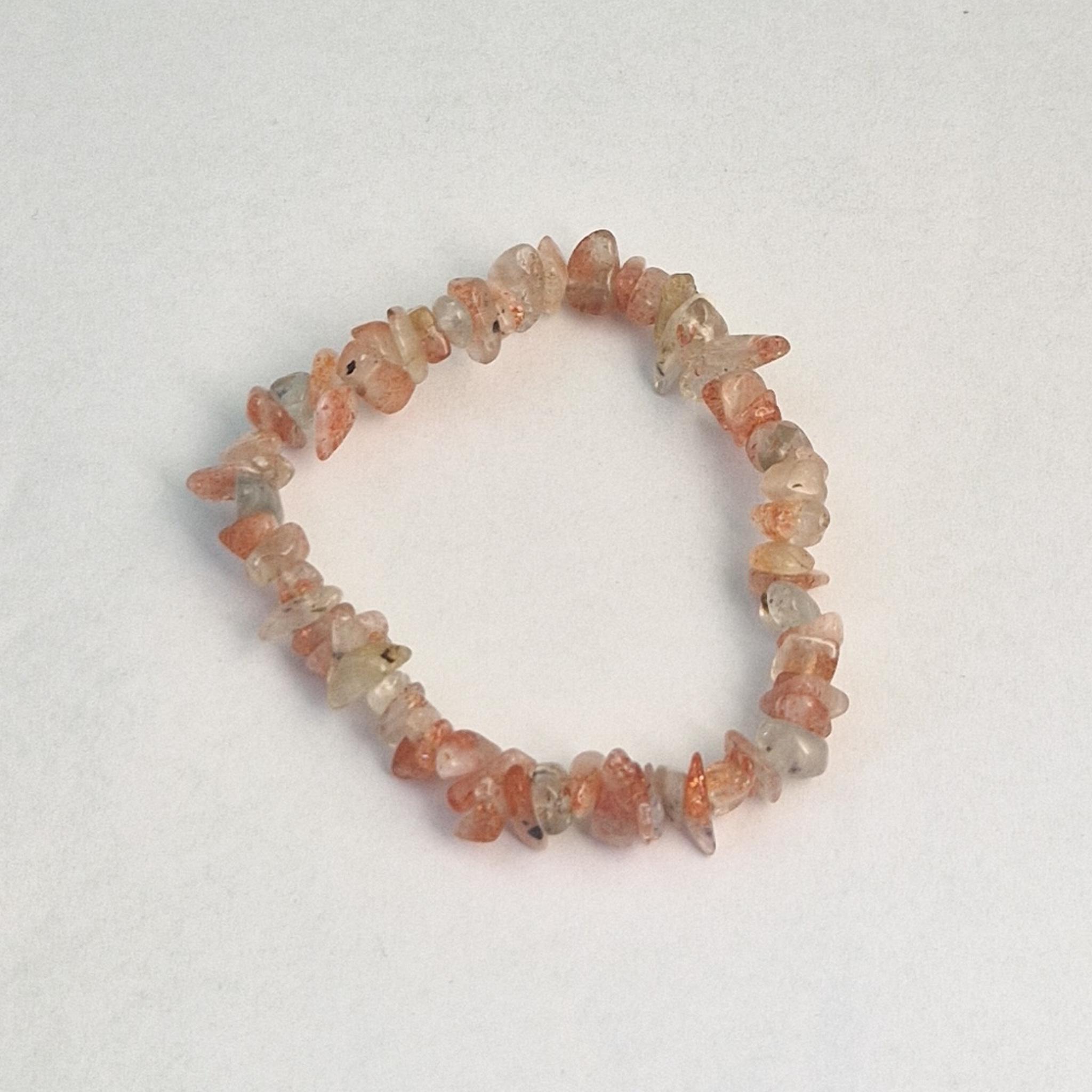 Bracciale Elastico Con Chip Di Minerale Di Giada Naturale - Gioiello Artigianale Unisex - Portafortuna, Energia Positiva, Regalo Originale