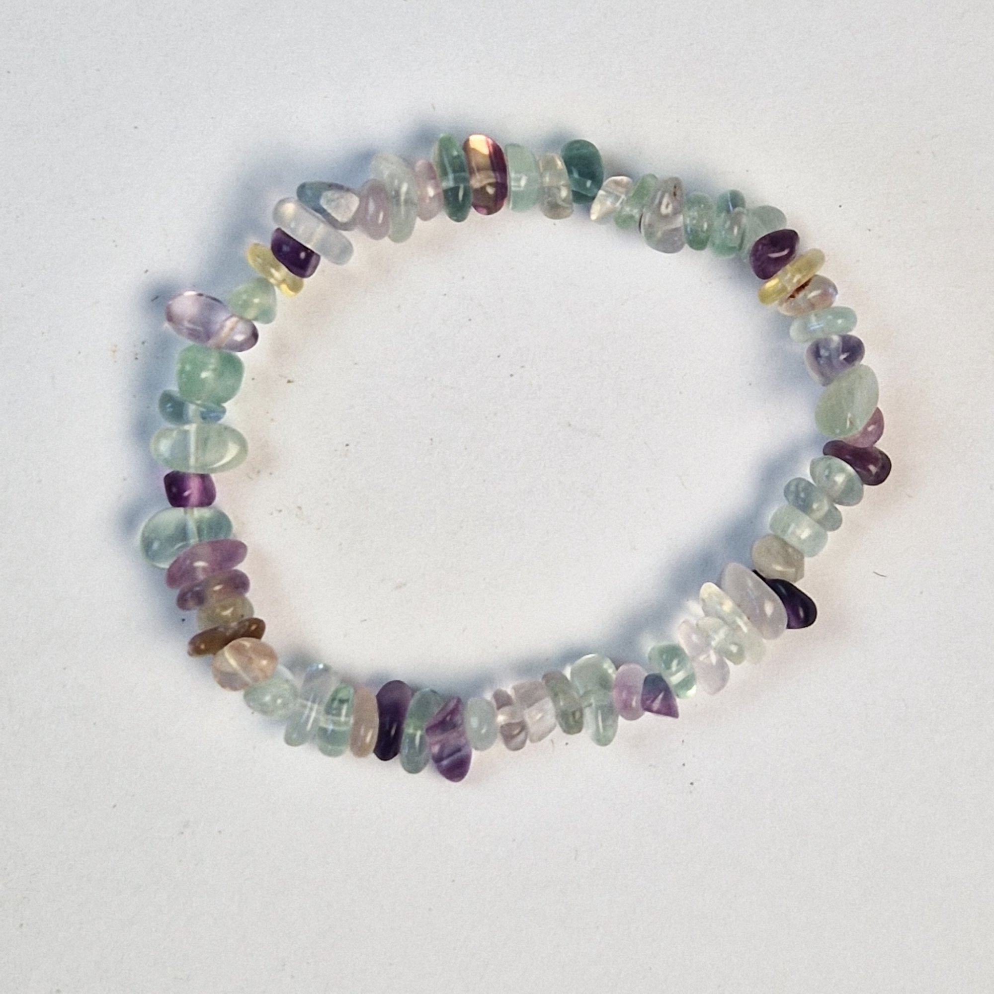 Bracciale In Fluorite Naturale Con Sfere Da 4 Mm - Lunghezza 18 Cm, Elastico, Fatto A Mano, Pietre Vere, Regalo Benessere - 3