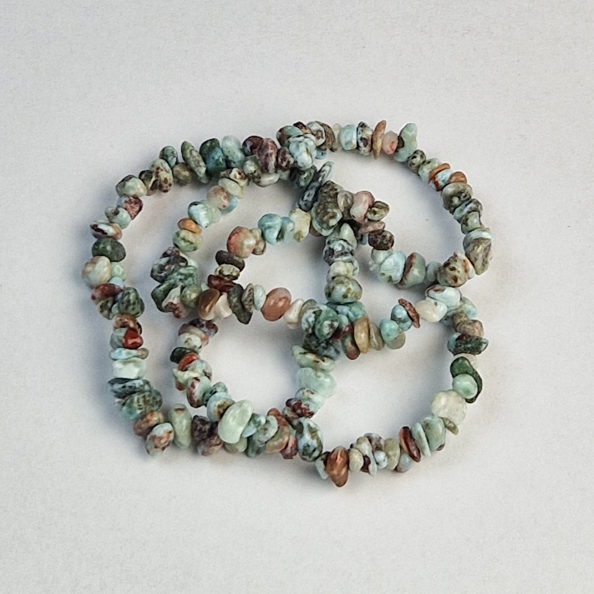 Bracciale con pietra preziosa Larimar autentica, bracciale regolabile con pavé di diamanti, gioielli in Larimar della Repubblica Dominicana, 9 mm - 10 mm - Italia