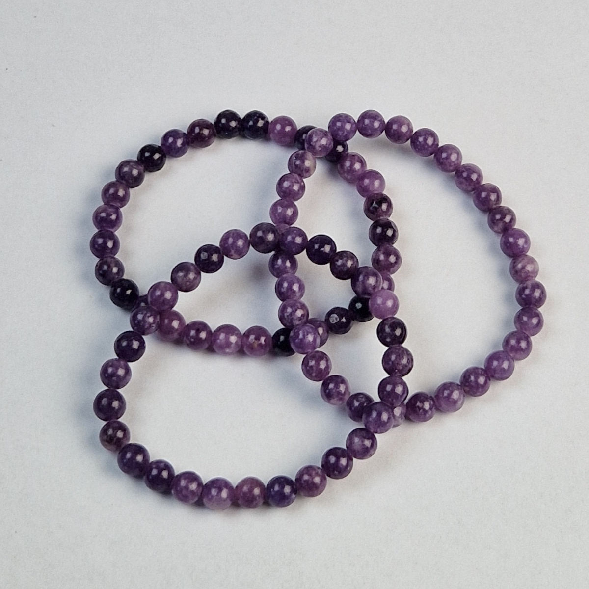 KARDINAL WEIST Bracciale In Lepidolite – Perle Di Gemma Naturale Per Uomo E Donna, Armonia E Pace, Taglia XS (14-15cm)