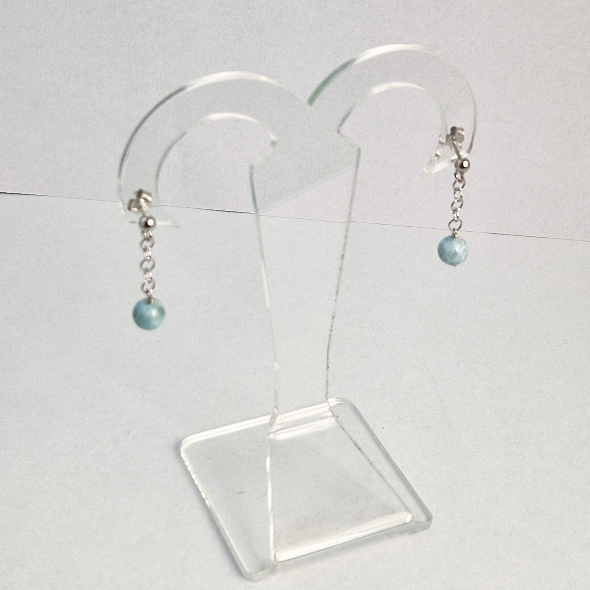 Orecchini Pendenti In Larimar E Argento 925 – Goccia D’acqua In Filigrana, Eleganti E Originali