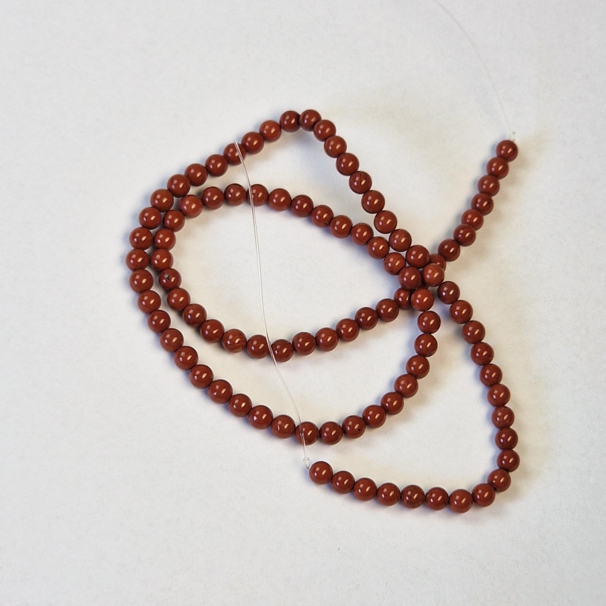 Perline Di Diaspro Rosso Naturale Per La Creazione Di Gioielli - Foto 10