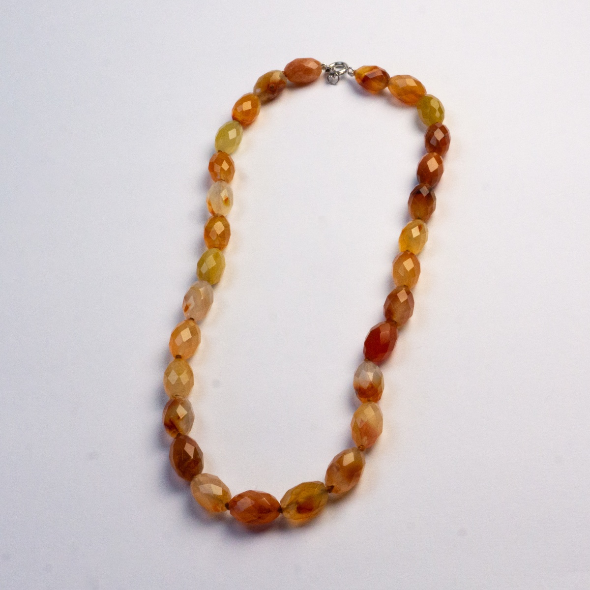 Collana Filo Singolo Corniola Collana Di Perle Di Corniola Arancione Naturale - 553,50 CTS, Filo Singolo, Perle Sfaccettate Perline Sfaccettate - Foto 8