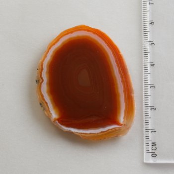 Fetta d'Agata, colore rosso-marrone, 5-8 cm