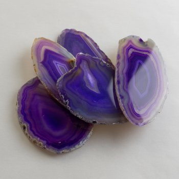 Fetta d'Agata, colore viola, 5-8 cm