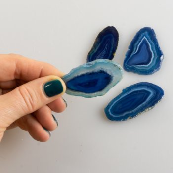 Fetta d'Agata mini, colore blu | 4-5 cm