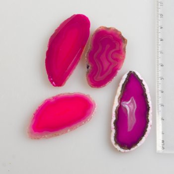 Fetta d'Agata mini, colore rosa | 4-5 cm