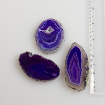 Fetta d'Agata mini, colore viola | 4-5 cm