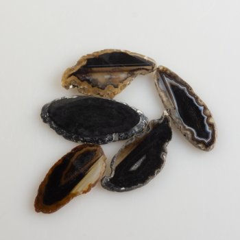 Fetta d'Agata mini, colore nero | 4-5 cm