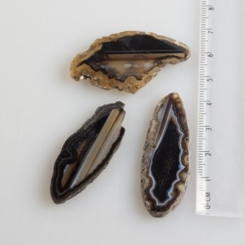 Fetta d'Agata mini, colore nero | 4-5 cm