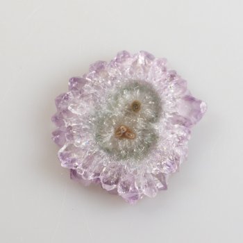 Fetta Stalattite, Fiore di Ametista | 5,7 x 5,5 x 0,7 cm, 31 g