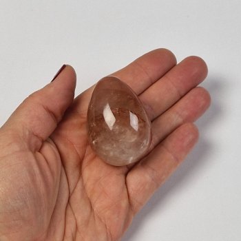 Uovo di Quarzo ematoide | 4,5 x 3 - 3,5 cm