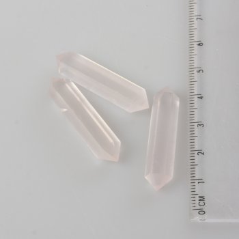 Punta biterminata di Quarzo rosa | 3,5 - 4 cm x 1 cm 4-6 g