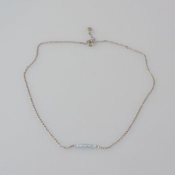 Collana con Acquamarina | Lunghezza collana 41 cm, stellina e pietre 1 cm