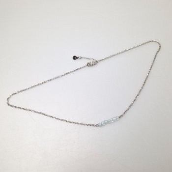 Collana con Acquamarina | Lunghezza collana 41 cm, stellina e pietre 1 cm