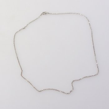 Catenina collana in argento 925 rodiato 45 cm
