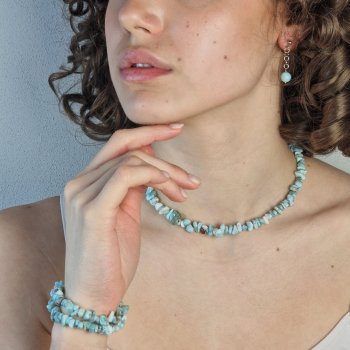 Anello di Larimar e Argento 925 - Anelli Larimar - Gioielli Larimar
