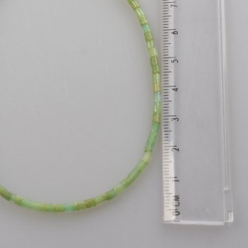 Filo Crisoprasio a tubetti | Lunghezza filo 40 cm, pietra 3 x 2 mm