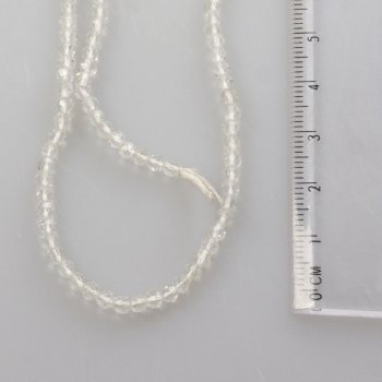 Filo Quarzo ialino faccettato | lunghezza filo 40 cm, pietra 3 mm