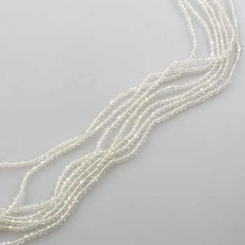 Filo Quarzo ialino faccettato | lunghezza filo 40 cm, pietra 3 mm
