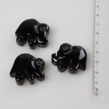 Elefante in Onice, pietra forata | pietra 32x27x10 mm, foro 5 mm