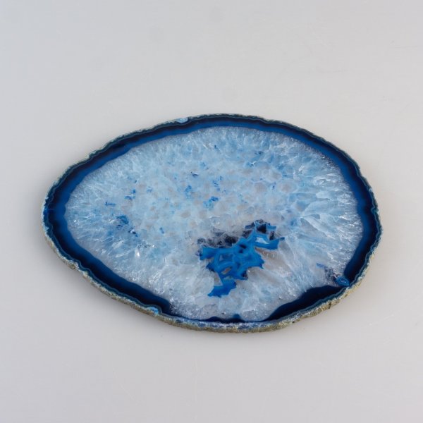 Fetta d'Agata, colore blu, 12,5 cm