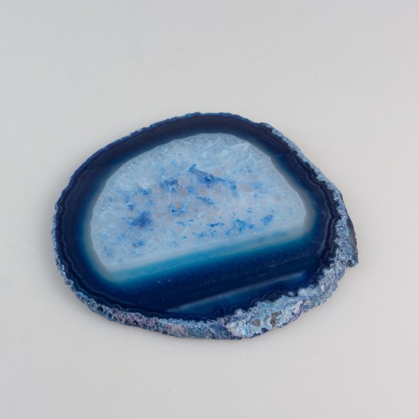 Fetta d'Agata, colore blu, 12 cm