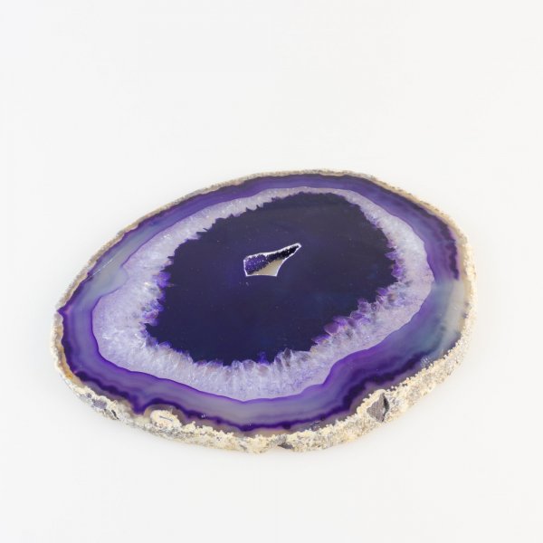 Fetta d'Agata, colore viola, 17 cm