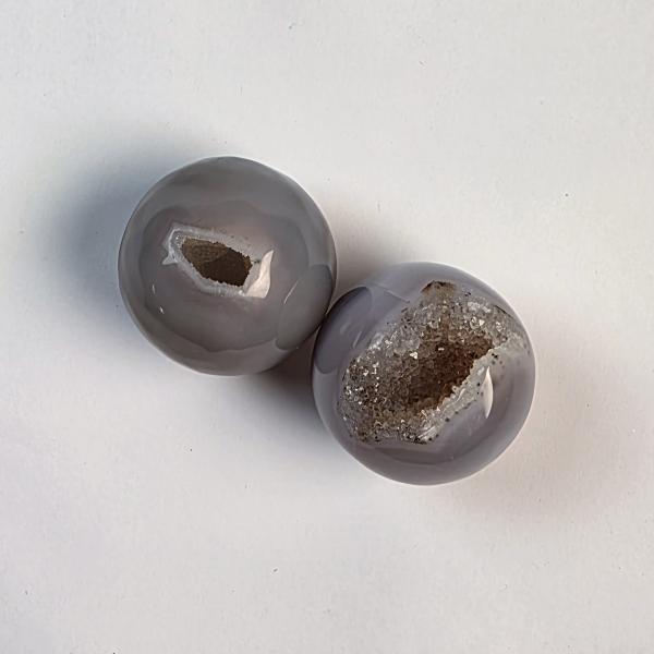 Sfera Agata con drusa | d 4,5 cm 0,15 kg