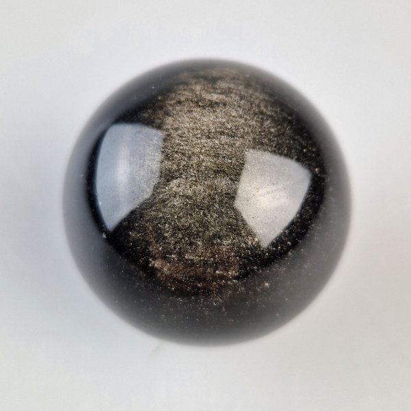 Sfera di Ossidiana argentata | 4 cm