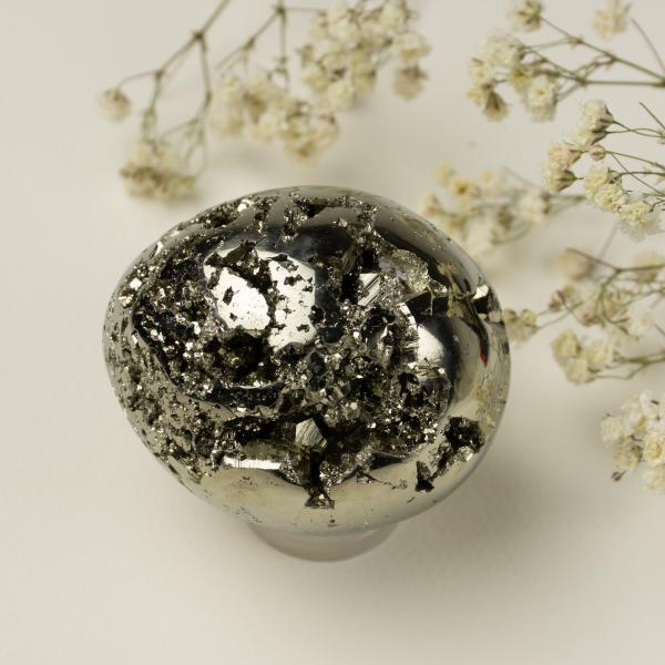 Uovo di Pirite | 5,5X4,6 cm 0,230 kg
