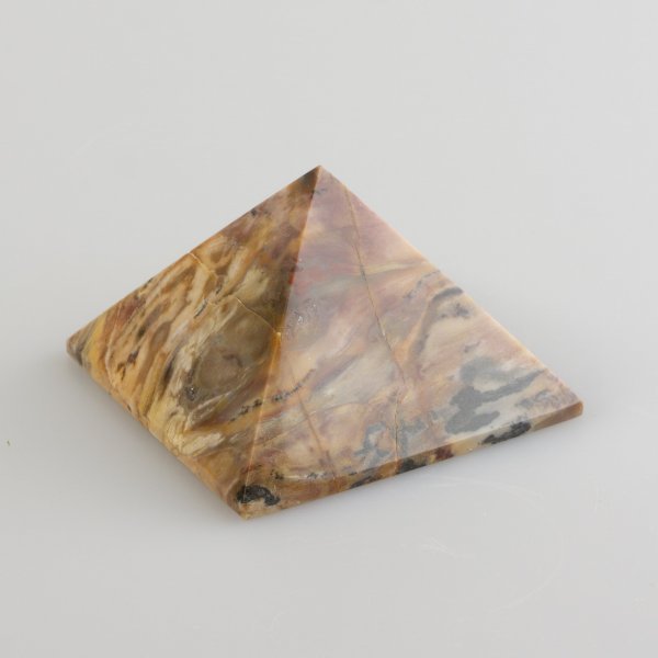 Piramide di Legno fossile | 5,2x5,2x3,5 cm 0,095 kg