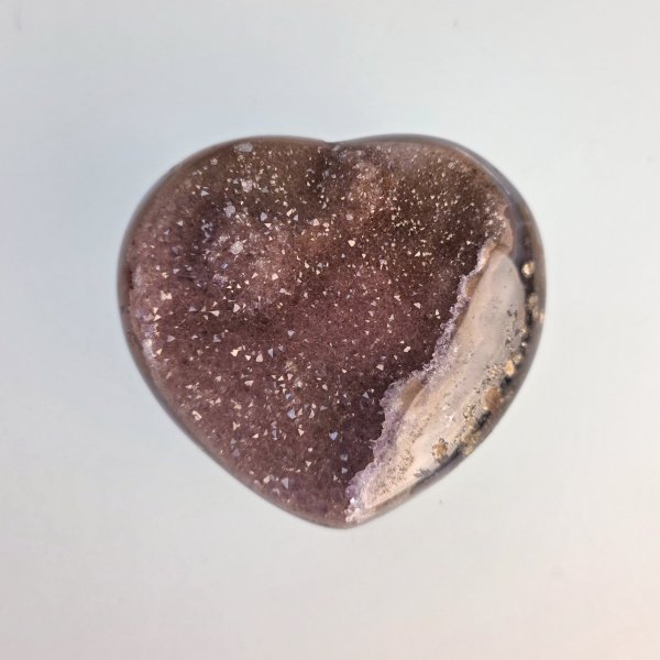 Cuore Agata druzy | 7,3 x 6,8 x 3 cm, 195 g