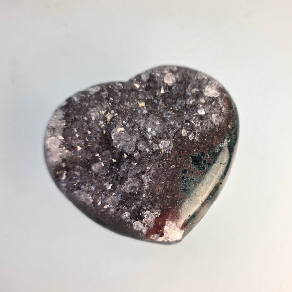 Cuore Agata druzy | 7,4 x 6,6 x 3,4 cm, 240 g
