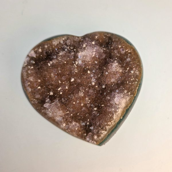 Cuore Agata druzy | 9 x 8,5 x 2,3 cm, 230 g