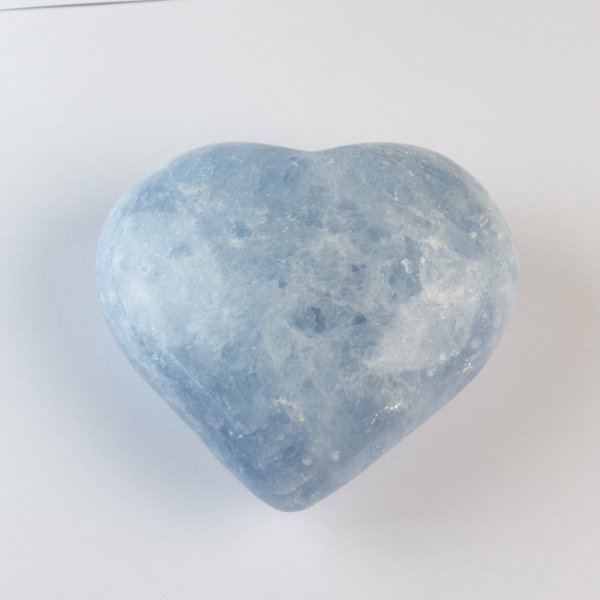 Cuore di Calcite azzurra | 9 x 8 x 3,5 cm, 0,440 kg