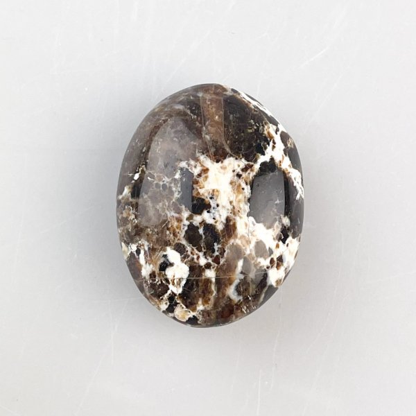 Burattato Opale nero, Forma Lens, Amuleto | 3 x 2,5 x 1 cm