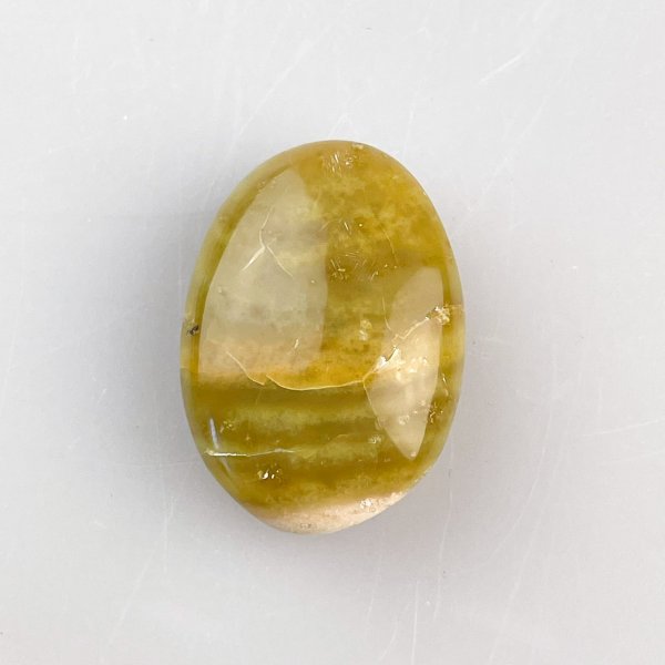 Burattato Opale verde, Forma Lens, Amuleto | 3 x 2,5 x 1 cm