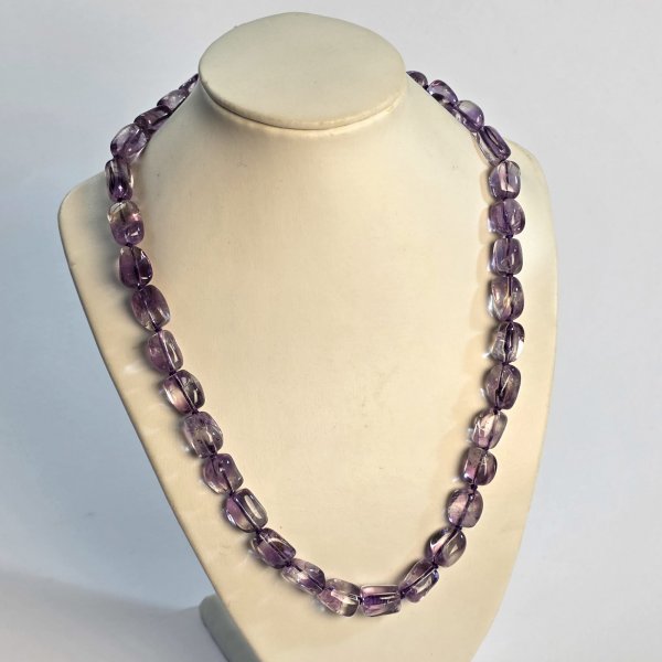 Collana Ametista, chiusura in argento | 44 - 46 cm
