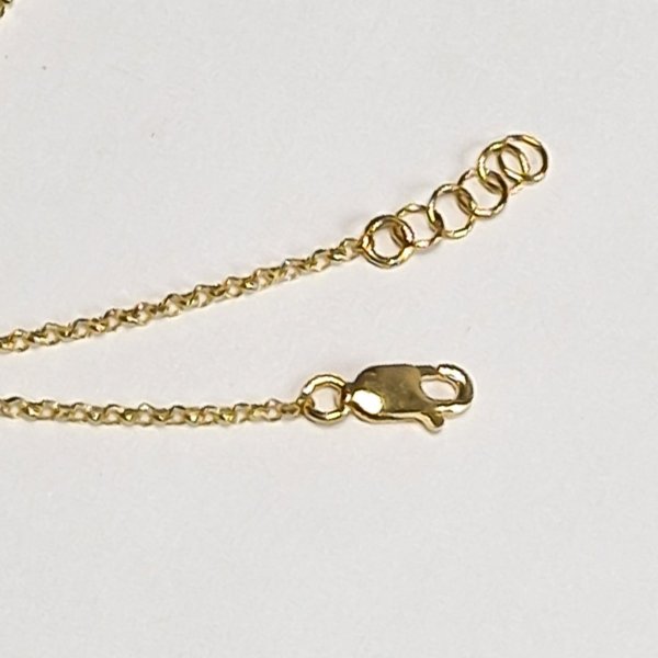 Catenina collana in argento dorato 925 lungh 48,5 - 49,5 cm