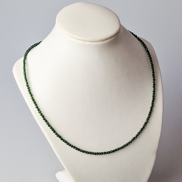 Collana Choker con Granato verde | 42 cm + allungo 4 cm