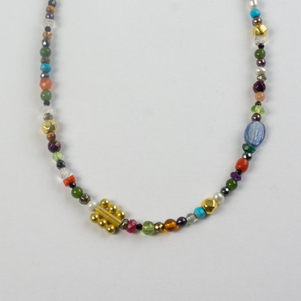 Collana Choker Multicolor | Lunghezza collana 40 cm, pietre da 0,2 a 0,8 cm