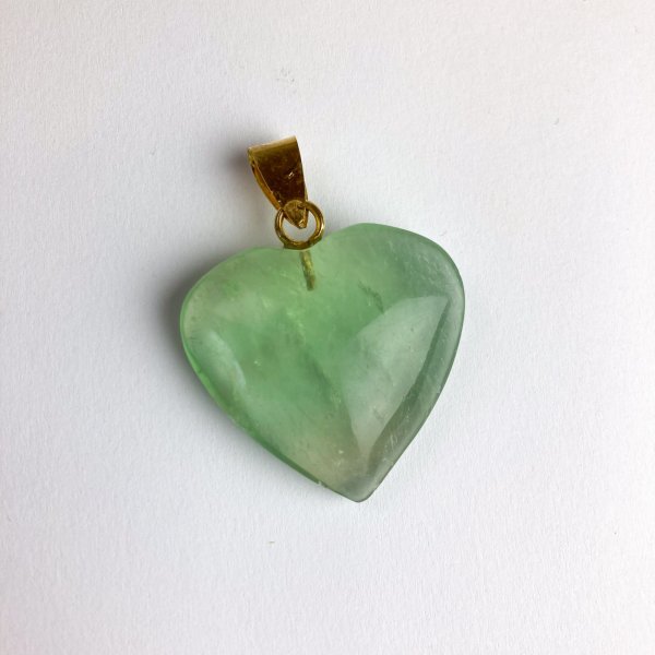Ciondolo con Fluorite cuore | 3,5 x 3 cm
