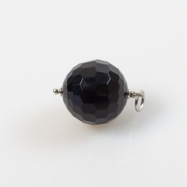 Ciondolo con Onice nero sfera | pietra 1,8 cm